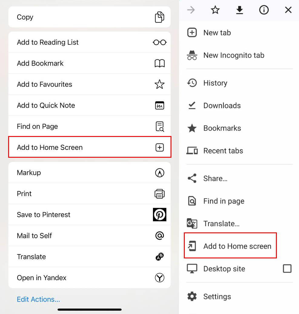 how to add paripesa to home screen